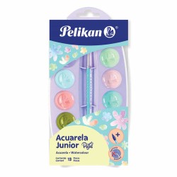 Acuarela de Plástico Estuche con 12 Colores Pastel Junior Pelikan 07501225