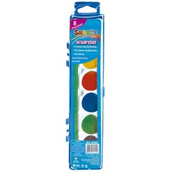 Acuarela de Plástico Estuche con 8 Colores Smarty