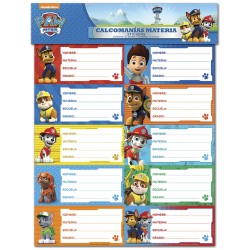 Calcomanía (Sticker) Materias con 20 Piezas Paw Patrol Granmark