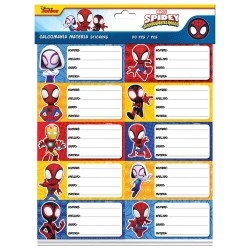 Calcomanía (Sticker) para Materias Bolsa con 20 Etiquetas Spidey 126-0457