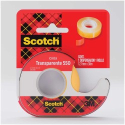 Cinta Adhesiva de Celofán Transparente 550 de .12 x 30 m con Despachador Scotch