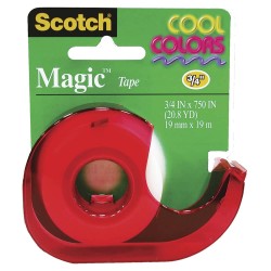 Cinta Adhesiva Mágica 810 de .19 x 16.5 m con Despachador Cool Colors Scotch