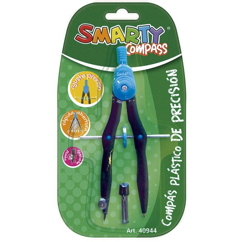 Compás Escolar de PlásticoLargo Smarty