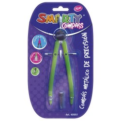 Compás Escolar Metálico Precisión Largo Cool Colors Smarty