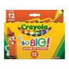 Crayón Escolar Redondo Extra jumbo So Big Caja con 12 Colores Crayola
