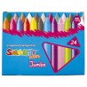 Crayón Escolar Triangular Jumbo Caja con 24 Colores Smarty