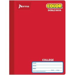 Cuaderno Cosido de 100 Hojas College de Doble Raya Norma 360