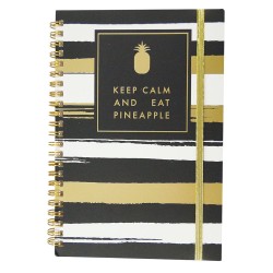Cuaderno Espiral de 100 Hojas College Cuadro Grande Pasta Dura Black Smart Fashion