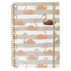 Cuaderno Espiral de 100 Hojas College Cuadro Grande Pasta Dura Pink Smart Fashion