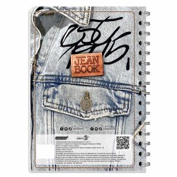 Cuaderno Espiral de 100 Hojas Francés Cuadro Chico Moda Jean Book