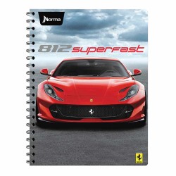 Cuaderno Espiral de 100 Hojas Francés Cuadro Grande Ferrari