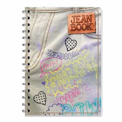 Cuaderno Espiral de 100 Hojas Francés Raya Moda Jean Book