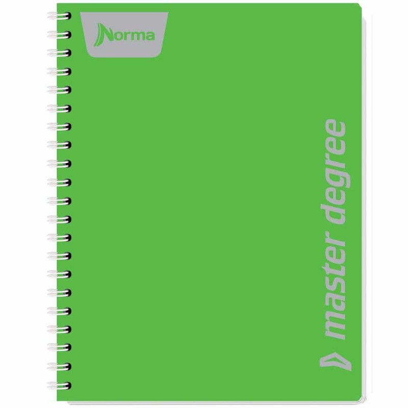 Cuaderno Espiral de 100 Hojas Profesional de Cuadro Chico Master Degree Norma