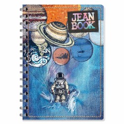 Cuaderno Espiral de 100 Hojas Profesional de Cuadro Chico Moda Jean Book