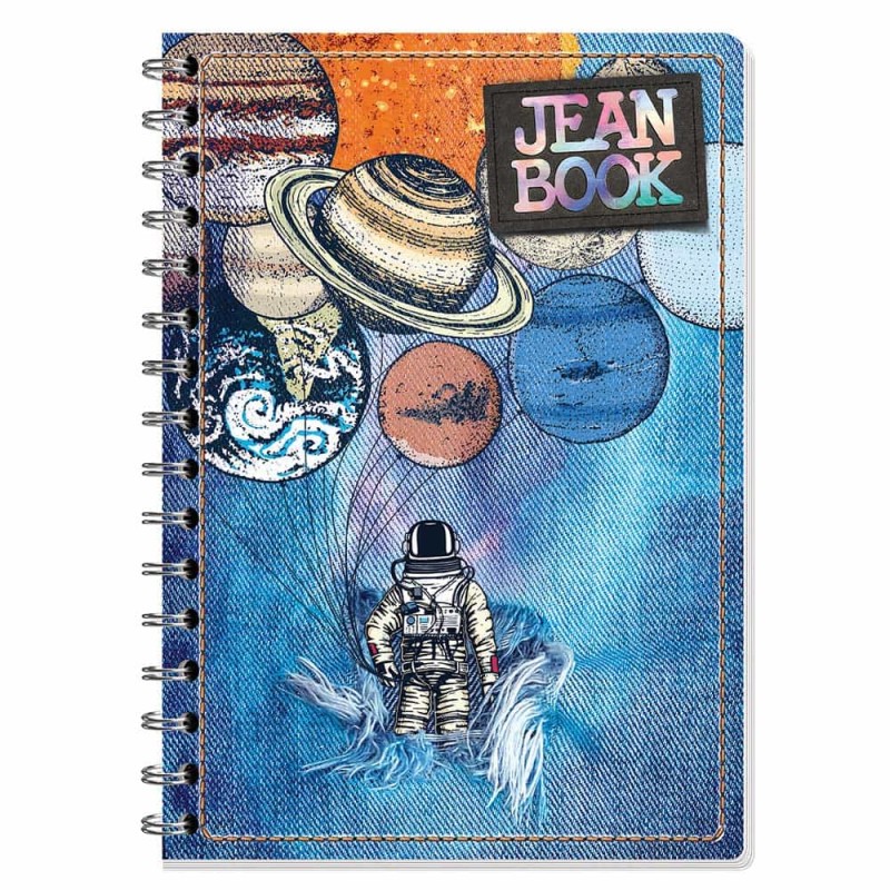 Cuaderno Espiral de 100 Hojas Profesional de Cuadro Chico Moda Jean Book