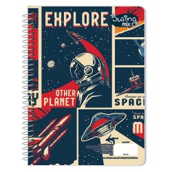 Cuaderno Espiral de 100 Hojas Profesional de Cuadro Chico Swing Mix