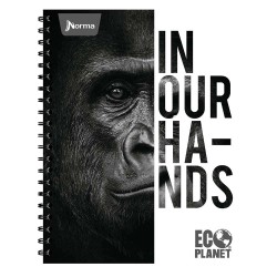 Cuaderno Espiral de 100 Hojas Profesional de Cuadro Grande Ecoplanet Norma 580748