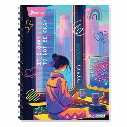 Cuaderno Espiral de 100 Hojas Profesional de Cuadro Grande Xpresarte Norma