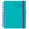 Cuaderno Espiral de 150 Hojas Collage de Cuadro Chico Pasta Dura Silky
