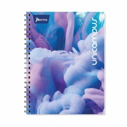 Cuaderno Espiral de 160 Hojas Profesional de Cuadro Grande Pasta Dura Metálico Unicampus