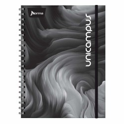 Cuaderno Espiral de 160 Hojas Profesional de Cuadro Grande Pasta Dura Unicampus