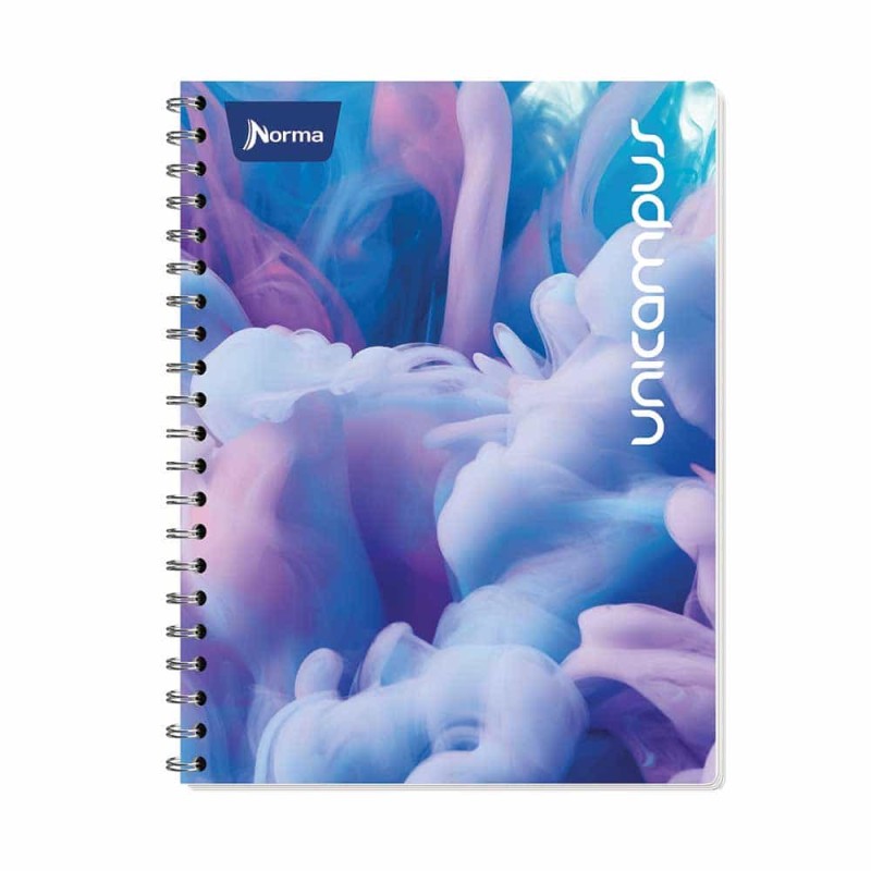 Cuaderno Espiral de 160 Hojas Profesional de Raya Pasta Dura Metalizado Unicampus