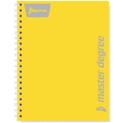 Cuaderno Espiral de 200 Hojas Profesional de Cuadro Grande Master Degree Norma