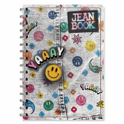 Cuaderno Espiral de 200 Hojas Profesional Mixto Moda Jean Book