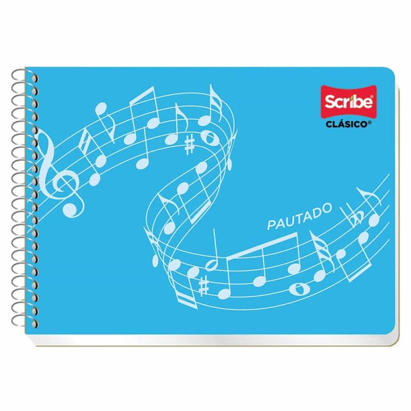 Cuaderno Espiral de 50 Hojas Italiano Pautado Scribe
