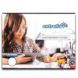 Cuaderno Grapa de 100 Hojas Italiano Cuadro Alemán Estrella 0514