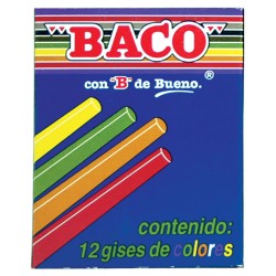 Gis Colores Surtidos Caja con 12 Piezas Baco
