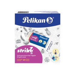 Goma de Borrar Blanca Grande Caja con 20 Piezas Strike 20 Pelikan