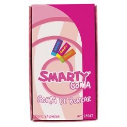 Goma de Borrar Candy Caja con 24 Piezas Smarty
