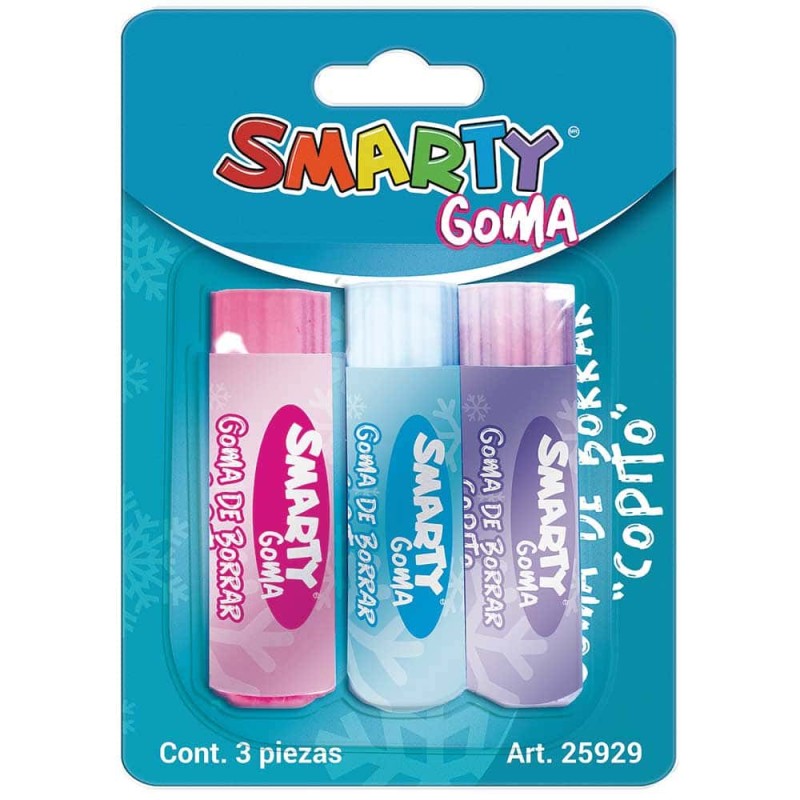 Goma de Borrar Copito Blíster con 3 Piezas Smarty