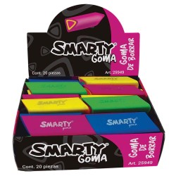 Goma de Borrar Triangular Caja con 20 Piezas Smarty