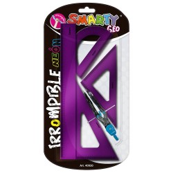 Juego de Geometría Irrompible Mediano Colores Neón Smarty