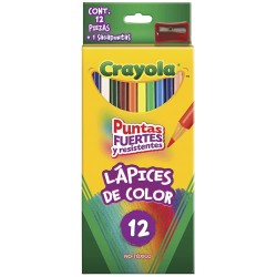 Lápices de Colores Caja con 12 Piezas Largos Redondos Crayola