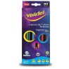 Lápices de Colores Caja con 12 Piezas Largos Redondos de 4 mm Vividel