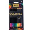 Lápices de Colores Caja con 15 Piezas Largos Redondos de 4 mm Premium Norma 558858