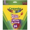 Lápices de Colores Caja con 24 Piezas Largos Redondos Crayola
