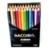 Lápices de Colores con 24 Piezas Largos Triangulares Jumbo Bacoiris