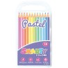 Lápices de Colores Redondos con 12 Piezas Largos Colores Pastel Smarty 40108