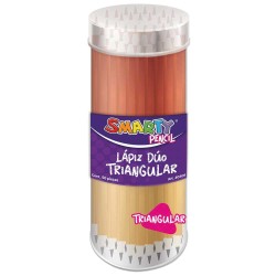 Lápiz Duo Triangular Bote con 50 Piezas Smarty 40308