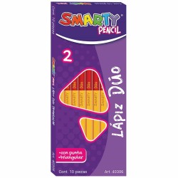 Lápiz Dúo Triangular Caja con 10 Piezas Smarty