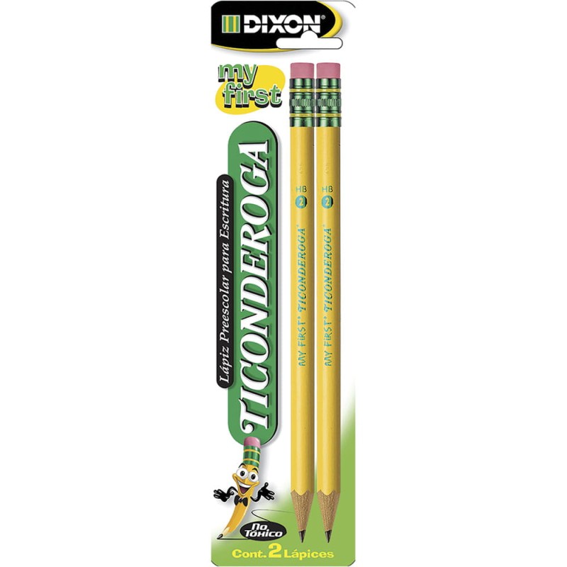 Lápiz Entrenador Redondo Blíster con 2 Piezas Ticonderoga