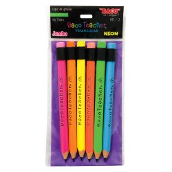Lápiz Entrenador Triangular Neón con 6 Baco Teacher