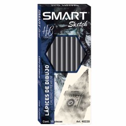 Lápiz para Dibujo Hb Caja con 10 Piezas Smart Sketch