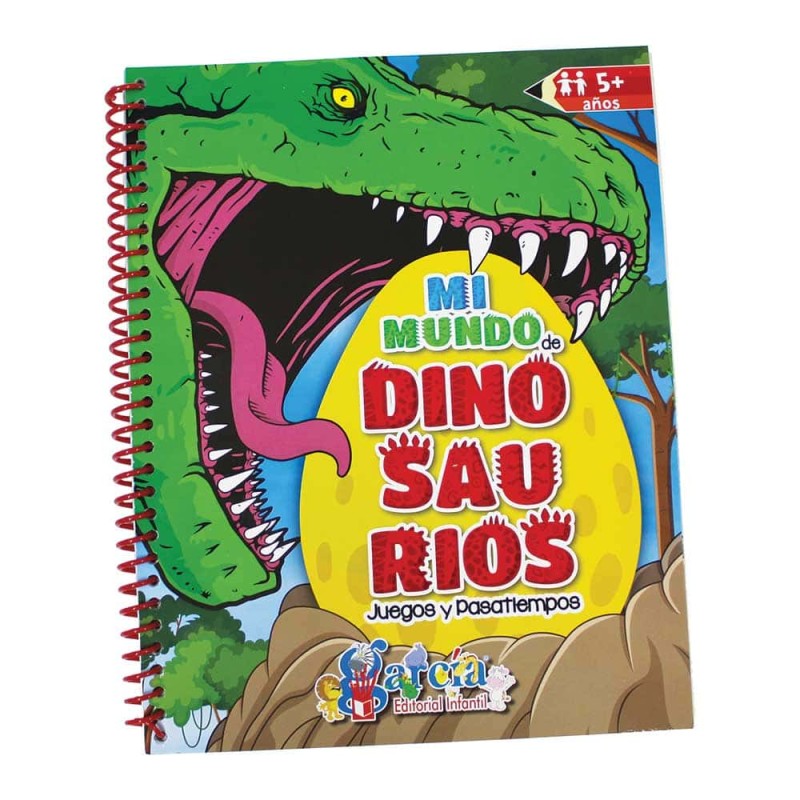 Libro de Actividades Mi Mundo de Dinosaurios con 96 Páginas Editorial García 1505
