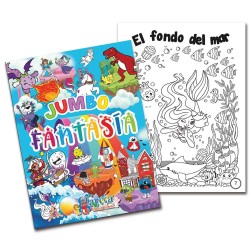 Libro para Iluminar Jumbo Fantasía con 192 Páginas Editorial García 1214