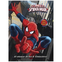 Libro para Iluminar Spider-Man con 80 Páginas Editorial Great Moments